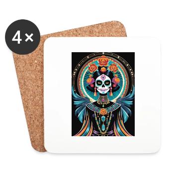 LA CATRINA DELUXE - Untersetzer (4er-Set) - Weiß - Vorne