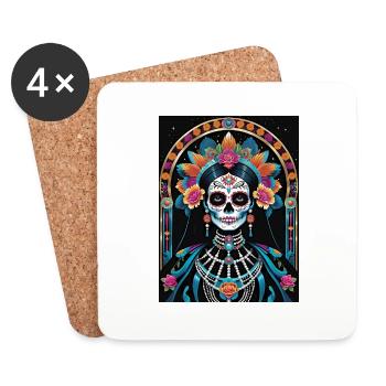 LA CATRINA DELUXE - Coasters (set of 4) - white - Front