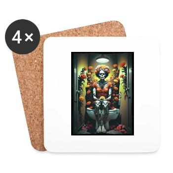 Zombie Mums #1 - Coasters (set of 4) - white - Front