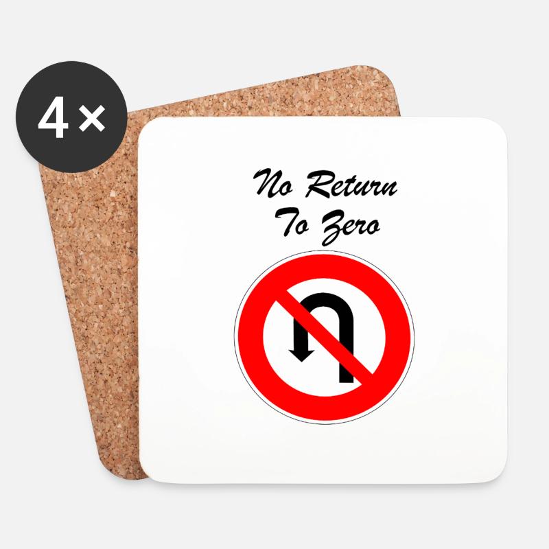 Keine Rückkehr zu Null - Untersetzer (4er-Set) - Weiß
