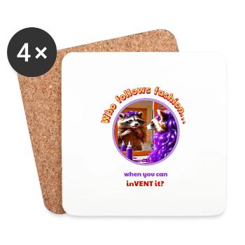 The Raccoon Revolution with Your Own Hands - Coasters (set of 4) - white - Front