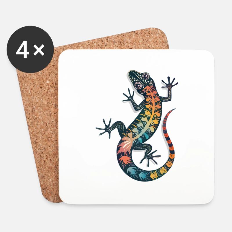 GECKO - Untersetzer (4er-Set) - Weiß