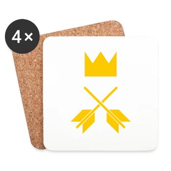 Dalarna - Untersetzer (4er-Set) - Weiß - Vorne
