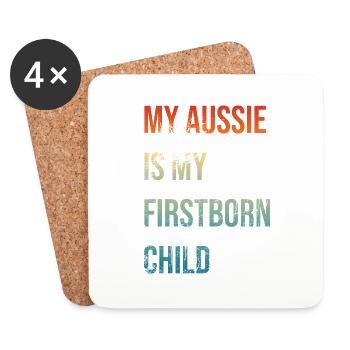 Aussie Firstborn - Coasters (set of 4) - white - Front