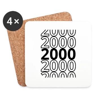 2000 2000 2000 - Coasters (set of 4) - white - Front
