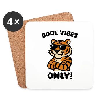 Lunettes de soleil Tiger - Dessous de verre (lot de 4) - blanc - Devant