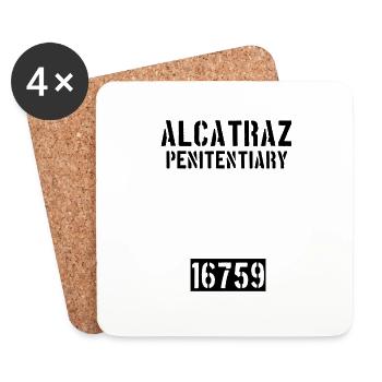 Pénitencier d’Alcatraz - 16759 - Prison - États-Unis - Dessous de verre (lot de 4) - blanc - Devant