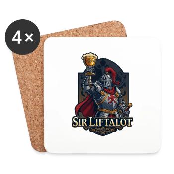 Sir Liftalot Drinking - Untersetzer (4er-Set) - Weiß - Vorne