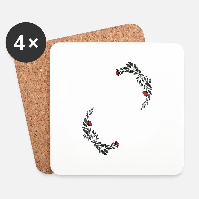 Buchstabe A - Untersetzer (4er-Set) - Weiß