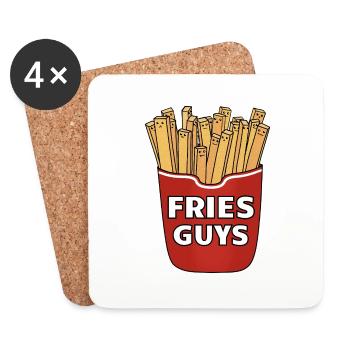 FRITES LES GARS - Dessous de verre (lot de 4) - blanc - Devant