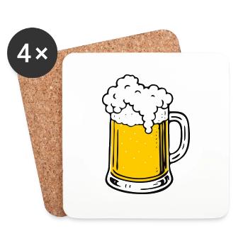 Beer - Coasters (set of 4) - white - Front