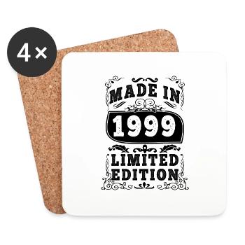 1999 Original 1999 Vintage Vintage Retro anniversa - Coasters (set of 4) - white - Front