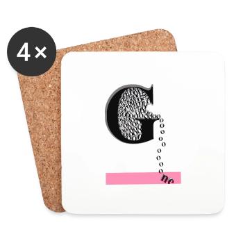 Gone in motion past lost - Coasters (set of 4) - white - Front