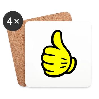 Hand Like Comic - Coasters (set of 4) - white - Front