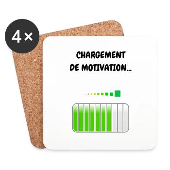 CHARGEMENT DE MOTIVATION - Dessous de verre (lot de 4) - blanc - Devant