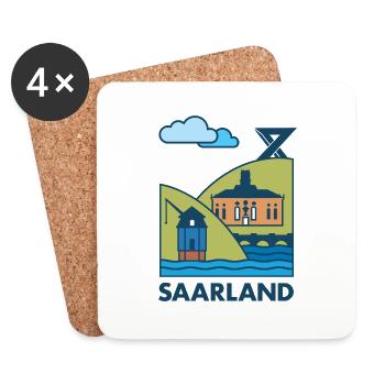 SAARLAND ART - Untersetzer (4er-Set) - Weiß - Vorne