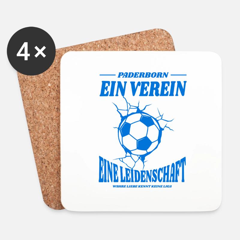 Paderborn Fußball Spruch Geschenk - Untersetzer (4er-Set) - Weiß