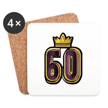 60 Number Crown - Coasters (set of 4) - white - Front