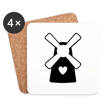 Windmill - Coasters (set of 4) - white - Front