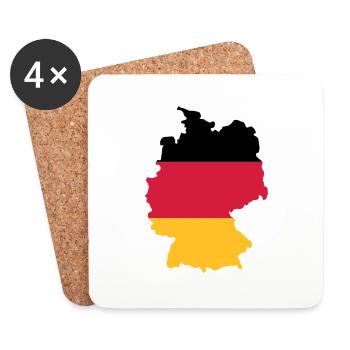 Deutschland - Untersetzer (4er-Set) - Weiß - Vorne