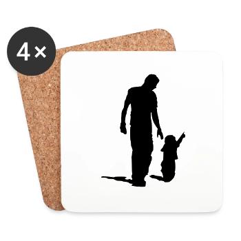 Father & Son - Untersetzer (4er-Set) - Weiß - Vorne