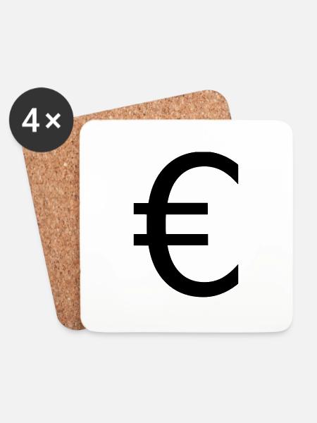 Euro - Coasters (set of 4) - white