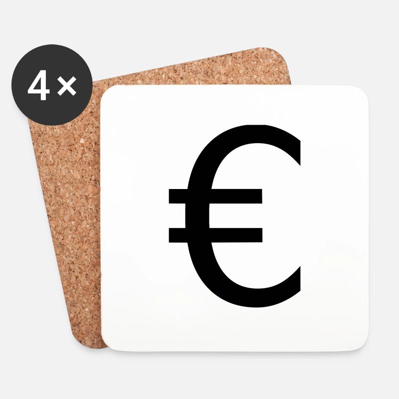 Euro - Coasters (set of 4) - white