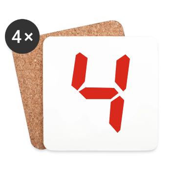 4 - Untersetzer (4er-Set) - Weiß - Vorne