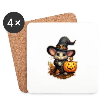 Halloween Mouse - Coasters (set of 4) - white - Front