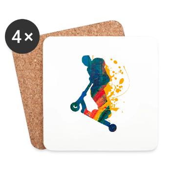 Roller - Untersetzer (4er-Set) - Weiß - Vorne
