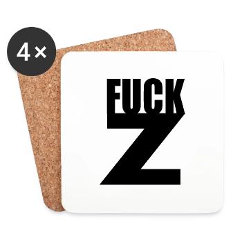 Fuck z - Dessous de verre (lot de 4) - blanc - Devant