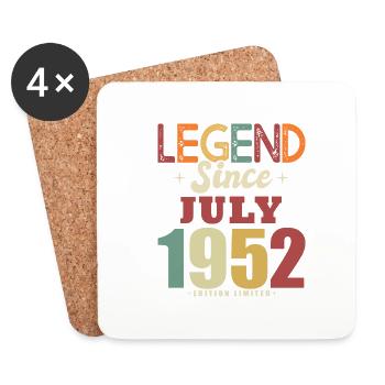 Birthday gift 70 years July 1952 legend - Coasters (set of 4) - white - Front