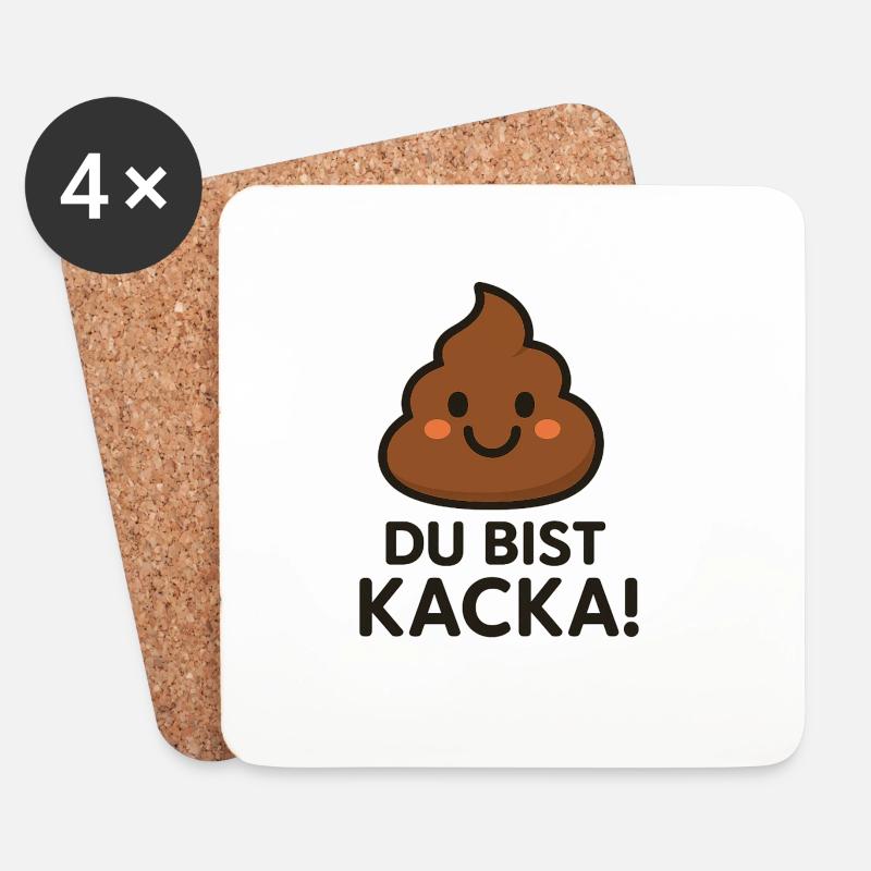 kacka - Untersetzer (4er-Set) - Weiß