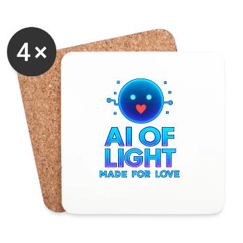 AI OF LIGHT MADE FOR LOVE - Coasters (set of 4) - white - Front
