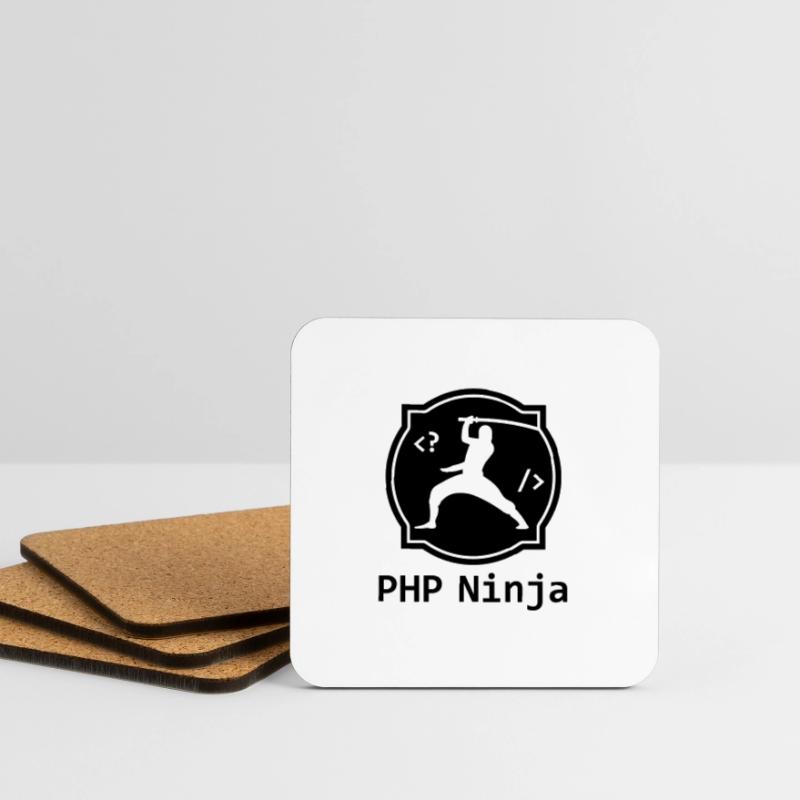 PHP Ninja - PHP Programmierer Coder Nerd Webdesign Untersetzer (4er-Set)