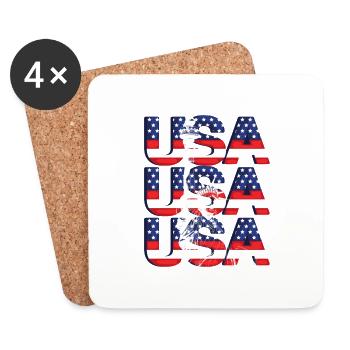 United States - Coasters (set of 4) - white - Front
