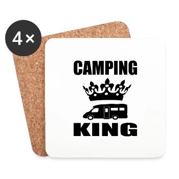 camping - Untersetzer (4er-Set) - Weiß - Vorne
