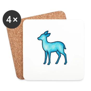 Soul Animal and Guardian Being: Doe - Coasters (set of 4) - white - Front