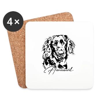 HOVAWART Portrait Chien Chien Wilsigns - Dessous de verre (lot de 4) - blanc - Devant