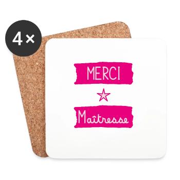 MISTRESS. MASTER. THANK YOU. THANK YOU MISTRESS - Coasters (set of 4) - white - Front