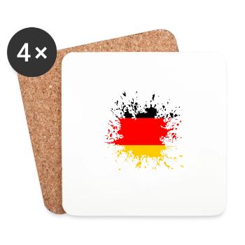 Deutschland - Untersetzer (4er-Set) - Weiß - Vorne