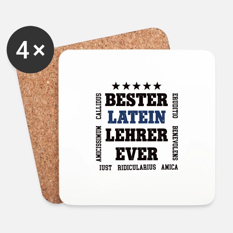 Bester Latein Lehrer Schule Latinum Lateinlehrer - Untersetzer (4er-Set) - Weiß