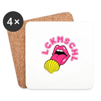 LCKMSCHL big lick - Untersetzer (4er-Set) - Weiß - Vorne