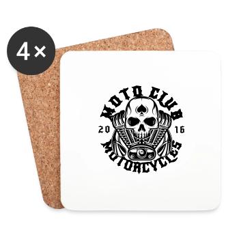 Motorcycle Club - Coasters (set of 4) - white - Front
