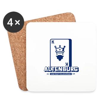 Ostthüringen Merch - Altenburgs Männer - Untersetzer (4er-Set) - Weiß - Vorne