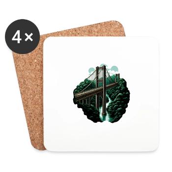Jungle bridge - Untersetzer (4er-Set) - Weiß - Vorne