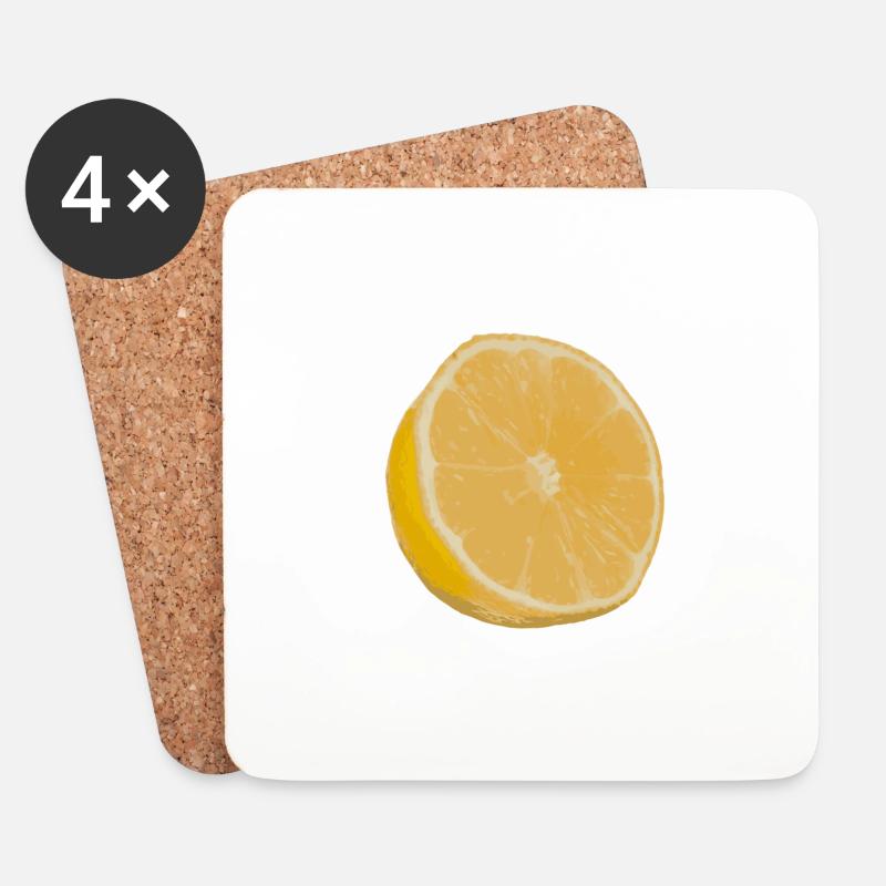 lemon - Untersetzer (4er-Set) - Weiß