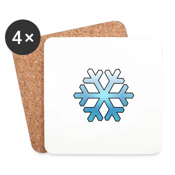 Schneeflocke - Untersetzer (4er-Set) - Weiß - Vorne