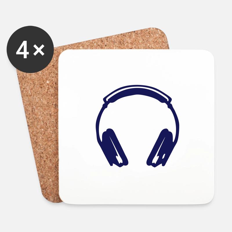 Equalizer Audio-Musik-Kopfhörer DJ zik9 - Untersetzer (4er-Set) - Weiß
