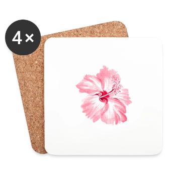 Blume - Untersetzer (4er-Set) - Weiß - Vorne